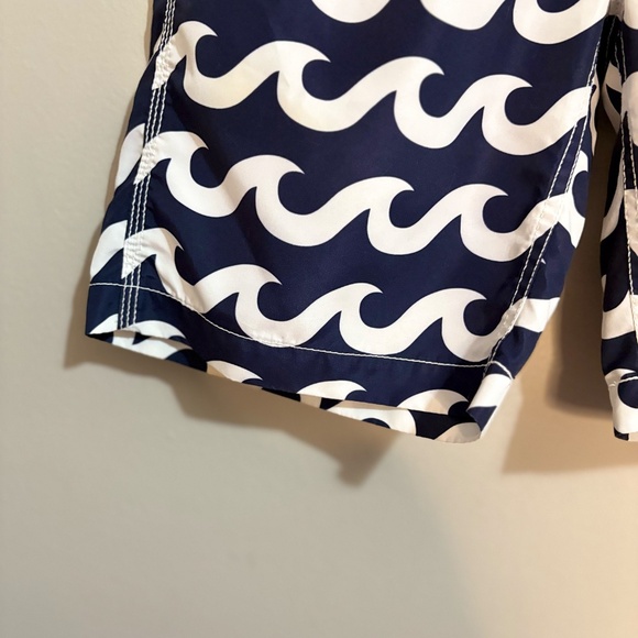 3/$10⚡️GAP Blue and Red Swim Trunks with Wave Pattern - Picture 3 of 11